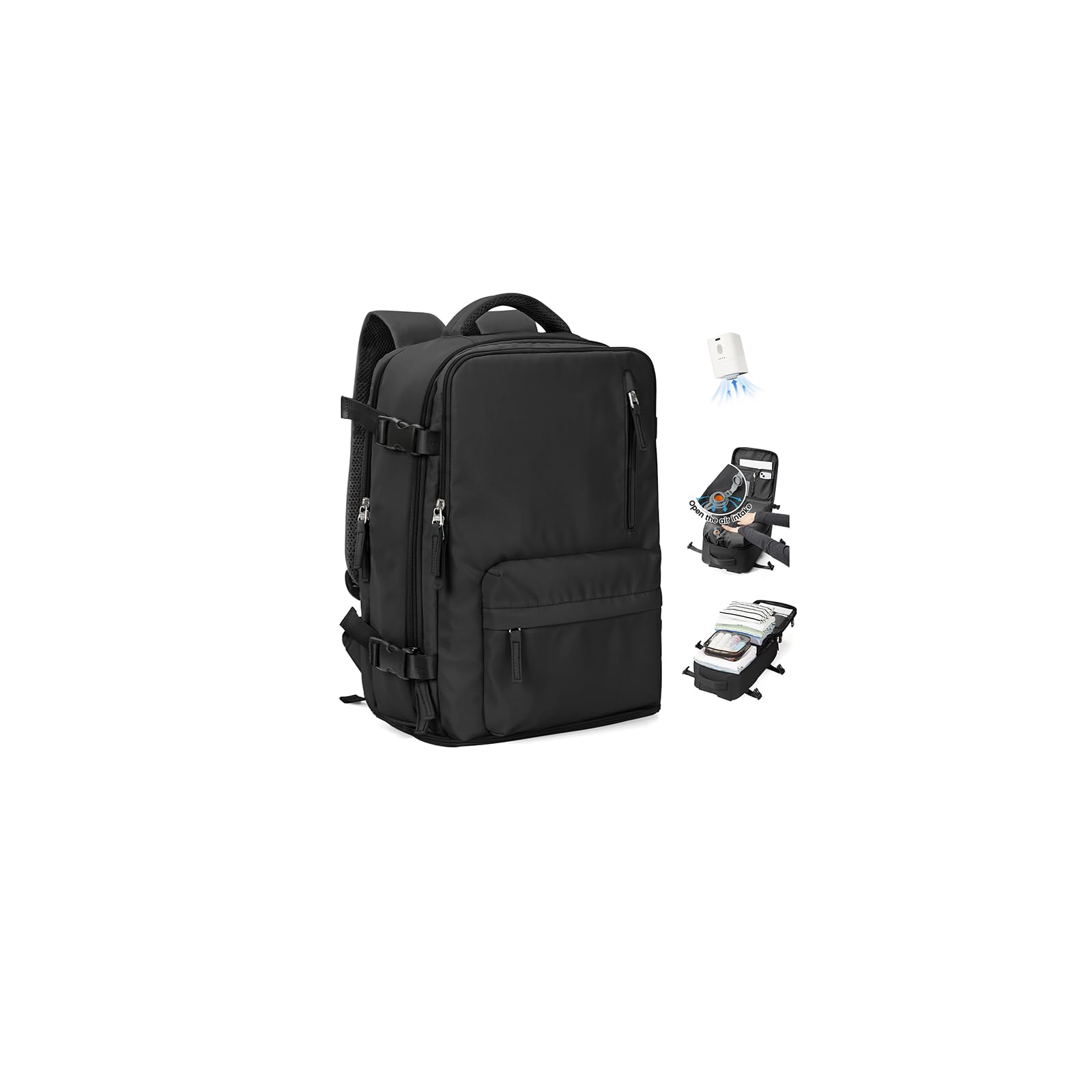 SZLX Zaino Ryanair 40x30x20 Sottovuoto Bagaglio a Mano 40x20x25 Donna Zaino da Viaggio 40x30x20 Wizzair Borse da Cabina per Easyjet 45x36x20 Uomo per Laptop 14 Pollici con Porta USB e Porta Scarpe