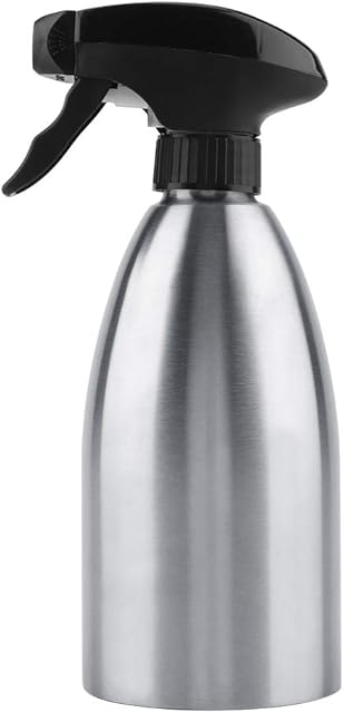 500ML Oil And Vinegar Sprayer Bottle,Stainless Steel Oil Sprayer Bottle, Kitchen Grill Oil Spray Trigger Food Dressing Spray Seasoning Bottle for BBQ, Making Salad, Cooking, Baking, Roasting, Grilling
