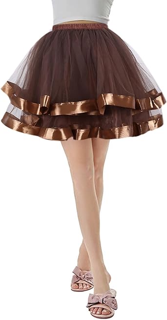 Damen Tüllrock Im 50er Jahre Style – Kurzer Tutu Rock Mit Hoher Taille Für Karneval & Party