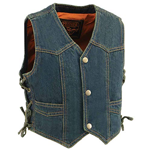Image of Milwaukee Leather Classic Style Denim Vest - (Just Like Dads) for Kids