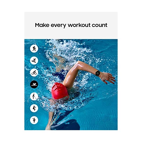 SAMSUNG Galaxy Watch 4 40mm Smartwatch with ECG Monitor Tracker for Health, Fitness, Running, Sleep Cycles, GPS Fall Detection, Bluetooth, US Version, SM-R860NZKAXAA, Black