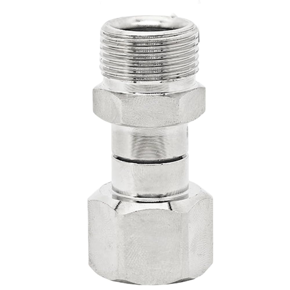 Jnchdghwa Stainless Steel High-Pressure Washer Rotary Joint, 360-Degree Rotating Anti-Tangling Connector, Suitable for M22.