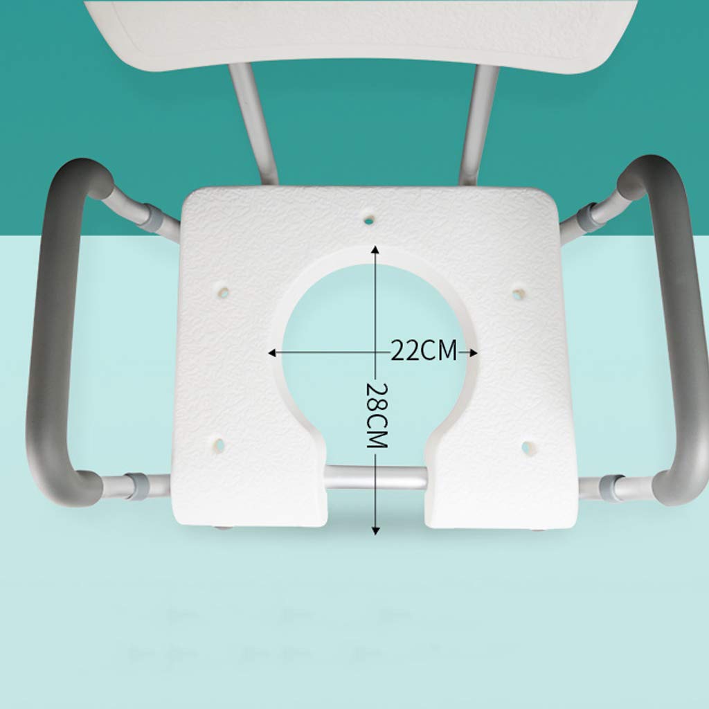 CHEWYNP Taburete de baño para bañera, Ducha, Silla elevadora, Asiento de baño ergonómico, Taburete de Altura Ajustable con asa de Seguridad, Almohadilla Antideslizante para piernas, Ayuda