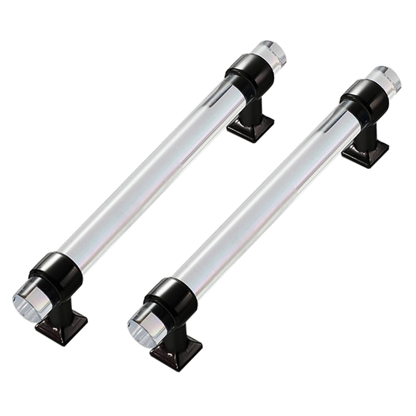 Niusabou One Color Bow Pulls Door Handles, Kitchen Cupboard Handle 2 Pieces Acrylic Zinc Crystal Drawer Pulls Multiple Sizes(Hole Distance 224Mm)