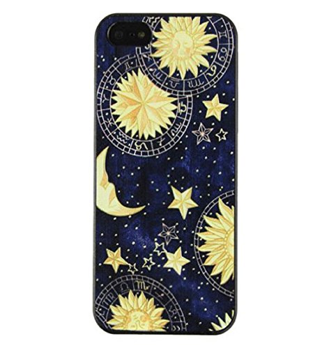 TPT Sun Moon Space Pattern Hard Back Skin Case Cover for iPhone 5 5S (A)