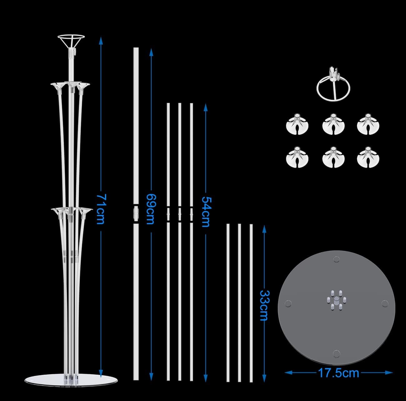 PILIN Kit arco di palloncini riutilizzabile Arco di palloncini bianco 2,3x3,2M regolabile per matrimoni, lauree, compleanni, decorazioni di Natale