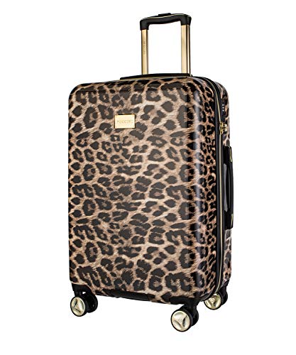 Puccini Koffer Reisekoffer Hartschalen Trolly Beverly Hills (Leopard Beige 6, Mittelgroß)