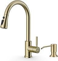 Vista 32 de WEWE Grifo de Fregadero de Cocina, Grifo de Cocina Extraíble, Grifo de Cocina Negro y Cromado con Rociador de Acero Inoxidable de Una Sola Manija