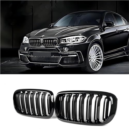 BMW X5 F15 フロントグリル 艶ありブラック ダブルバー Mスポーツ BMW F15 X5 F16 X6用 スポーツタイプ 艶有ブラック キドニー