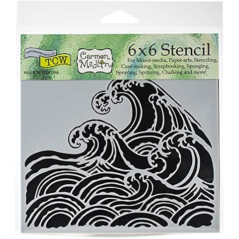 The Crafter's Workshop Template 6"X6"-Wave, Clear Cover