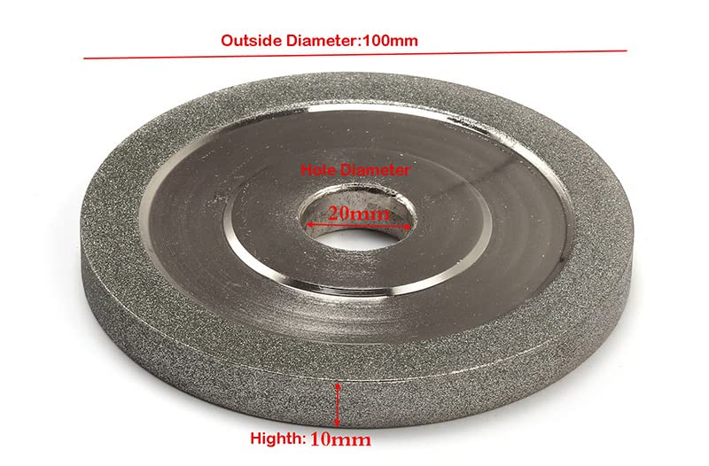 Jieotwice 4 inch Diamond Grinding Wheel Cutter Grinder for Carbide Metal (Girt 600)