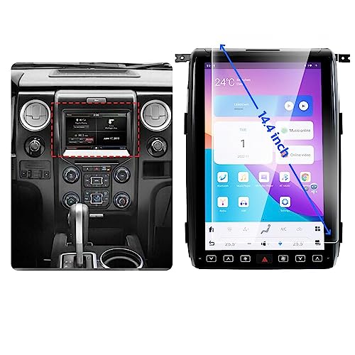 14.4 Inch Car Radio for Ford F150 F-150 2013 2014 Year Android Auto Stereo Receiver Multimedia Player GPS Navigation Head Unit Tape Recorder (SYNC2)