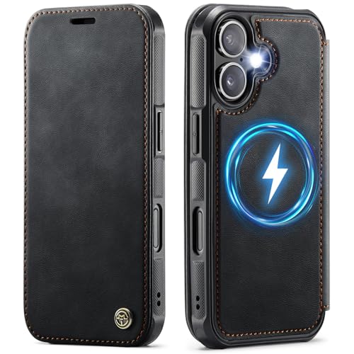 XYGLOW Custodia per iPhone 17 Compatibile con, ricarica wireless Pelle