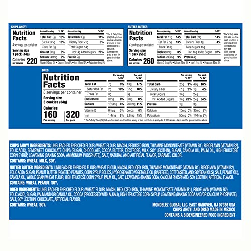 Oreo Nabisco Cookies Variety Pack, Nutter Butter, Chips Ahoy!, 48 Snack Packs (4 Boxes) #TOP6