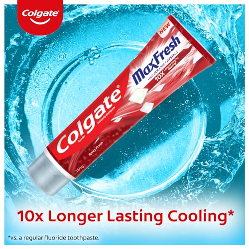 Colgate MaxFresh Toothpaste, Red Gel Paste with Menthol for Super Fresh Breath, 300g, 150g X 2 (Spicy Fresh) (Combo Pack) - Image 4