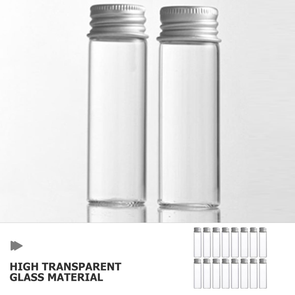 jojofuny Glasfläschchen Kleine Transparente Fläschchen 30 Stück 50 Ml mit Schraubverschluss Vielseitig Einsetzbar mit Exzellenter Abdichtung für Ätherische Öle für Hochzeitsgeschenke
