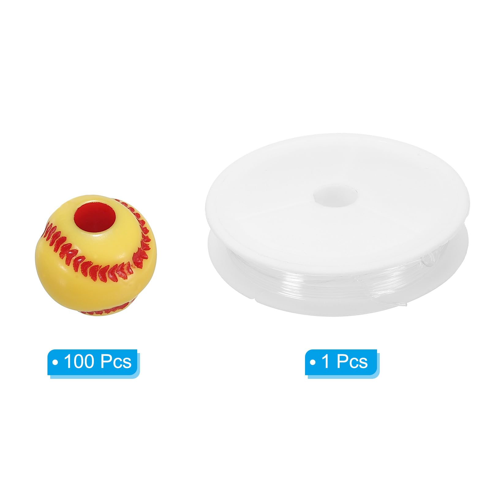 PATIKIL 12mm Acrylic Softball Beads Bulk - Image 3