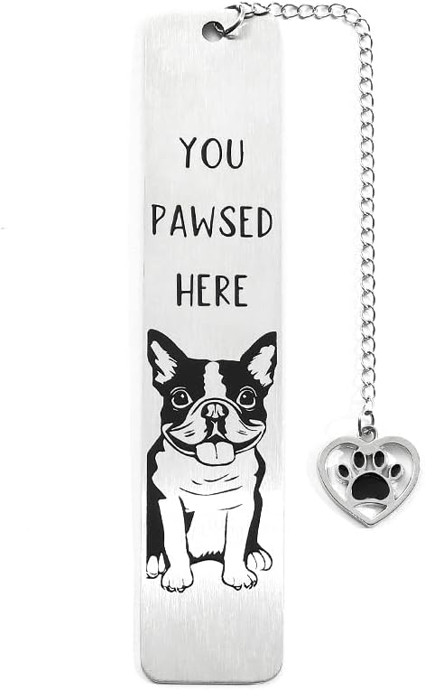 4Pcs/Set Dog Bookmarks - Stainless Steel Hollow Dog Paw Bookmark, You Pawsed Here Book Mark Gifts for Women Men Book & Dog Lover (New A Dog) - Image 2