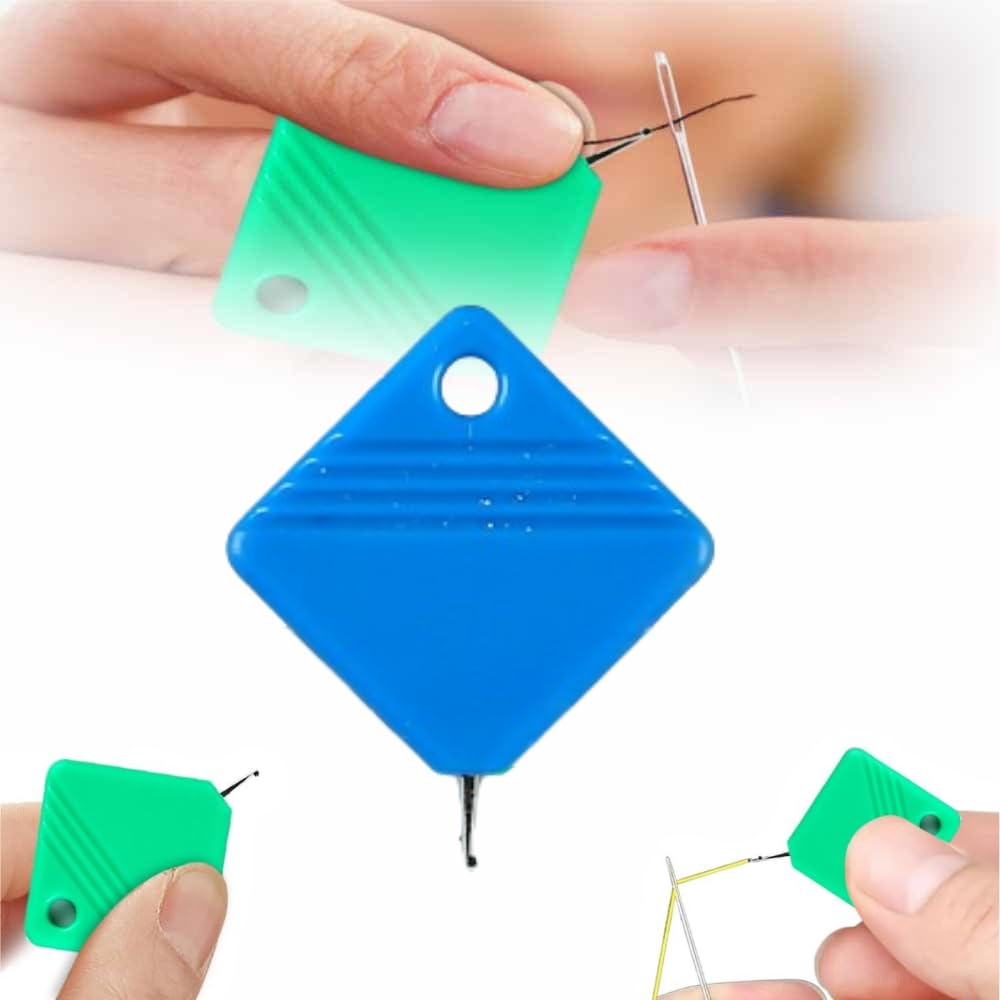 2024 Newest Automatic Needle Threaders for Hand Sewing, Embroidery Floss, Sewing Machine Needle Threader, Sewing Supplies Tool, Fits All Needle Sizes (Blue, 1 PCS)