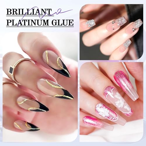 Esmalte de uñas gel con brillo metalizado EBANKU 5 colores miniatura 2