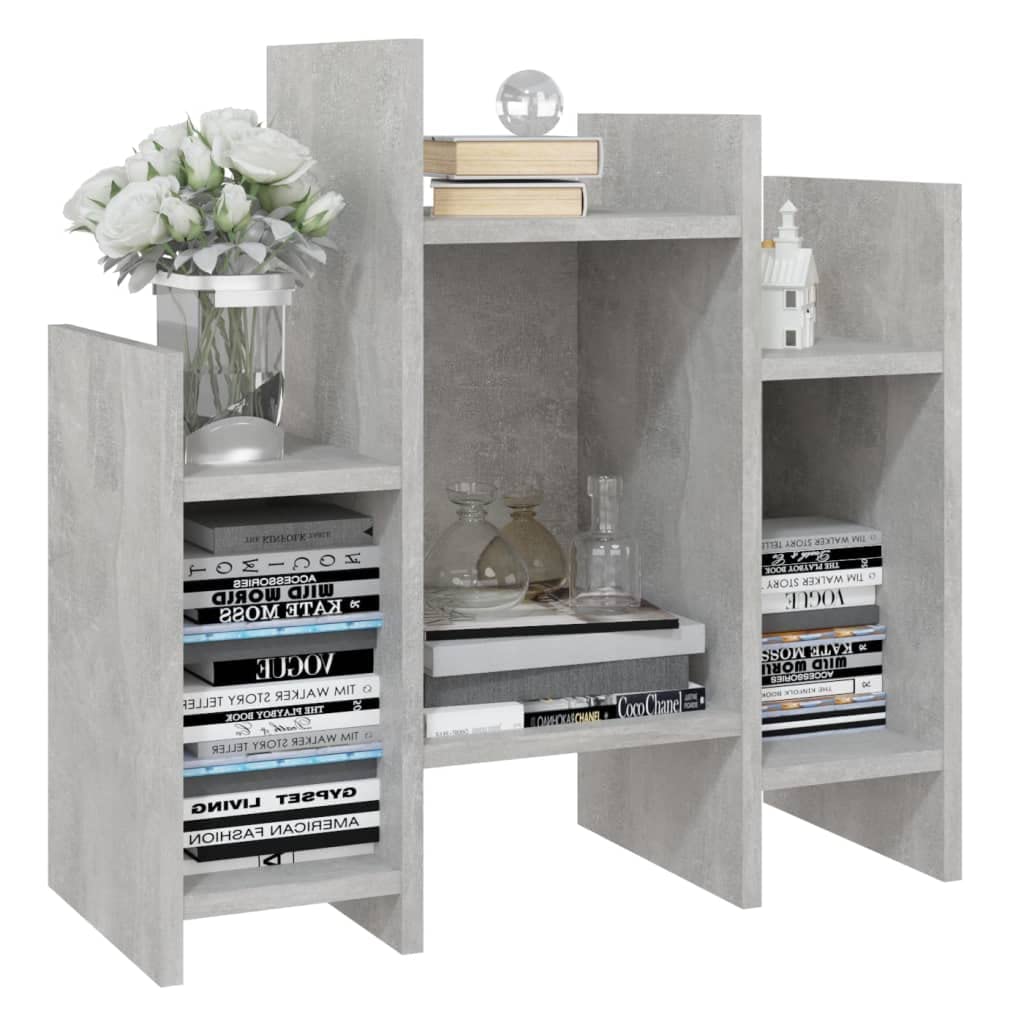 Générique Seitenschrank, betongrau, 60 x 26 x 60 cm | 6 Regale, Sofaaufbewahrung, einfache Reinigung mit feuchtem Tuch