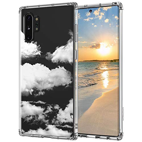 for Samsung Galaxy Note 10 Plus Case, for Samsung Galaxy Note 10 Plus 5G Case, MOSNOVO Clear Slim Soft TPU + PC Cover Case with Cloud Design Case for Galaxy Note 10+/Note 10+ 5G (2019)