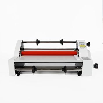 Laminating Machine 13.78 Inch Hot and Cold Roll Laminator Thermal Laminating Machine with Adjustment Knobs Hot Cold Roll Laminator for Cross-Patterned Films