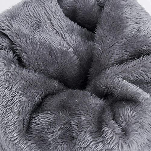 TruFlair 2 Pairs Men's & Women's Snow Proof Inside Fur Warm Woolen Cap with Neck Muffler Neck Warmer Scarf for Winters - Free Size (Blue and Grey) Unisex Beanie Cap 3