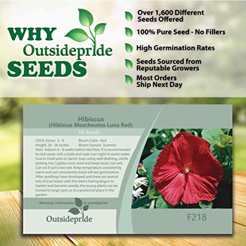 Outsidepride Luna Red Hardy Hibiscus Seeds #TOP1