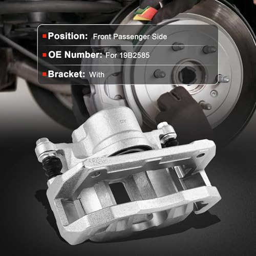 Image of cciyu Front Right Brake Caliper Assembly w /Bracket 19B2585 2001-2003 For Acura For CL,1999-2004 For Acura For RL,1999-2008 For Acura For TL,2004-2014 For Acura For TSX,2003-2012 For Honda For Accord
