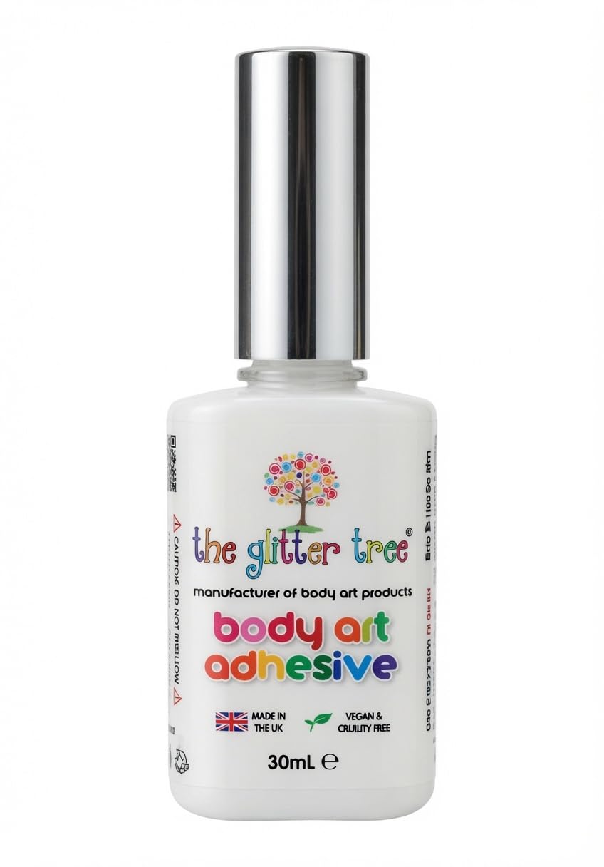 Glitter Tattoo, Temporary Tattoo & Body Art Adhesive 30mL Event & Party Size | Made in the UK