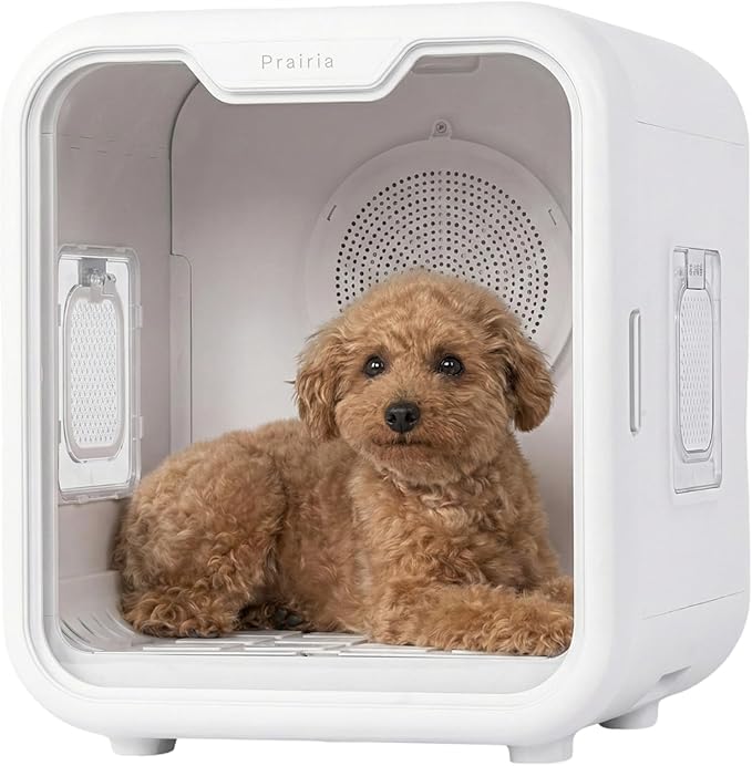 ペット用ドライヤーボックス 63L 【開封済み 新品未使用】　犬 猫 ドライヤー Amazon | ペットドライヤーボックス Prairia 小型犬・猫用 コンパクト