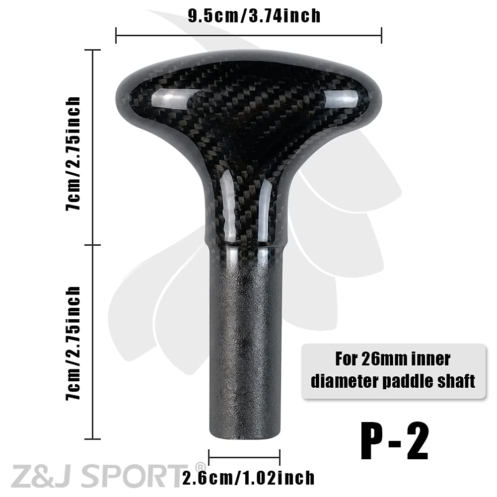 Z&J SPORT Paddle Handle for Stand-up Paddle, Carbon Fiber Palm Handle Replacement for DIY (P-2)