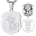 Price comparison product image FaithHeart Saint Michael Pendant Necklace Archangel Jewellery St Michael Prayer Necklaces Good Luck Jewelry Charm Stainless Steel Catholic Accessories for Children Kids