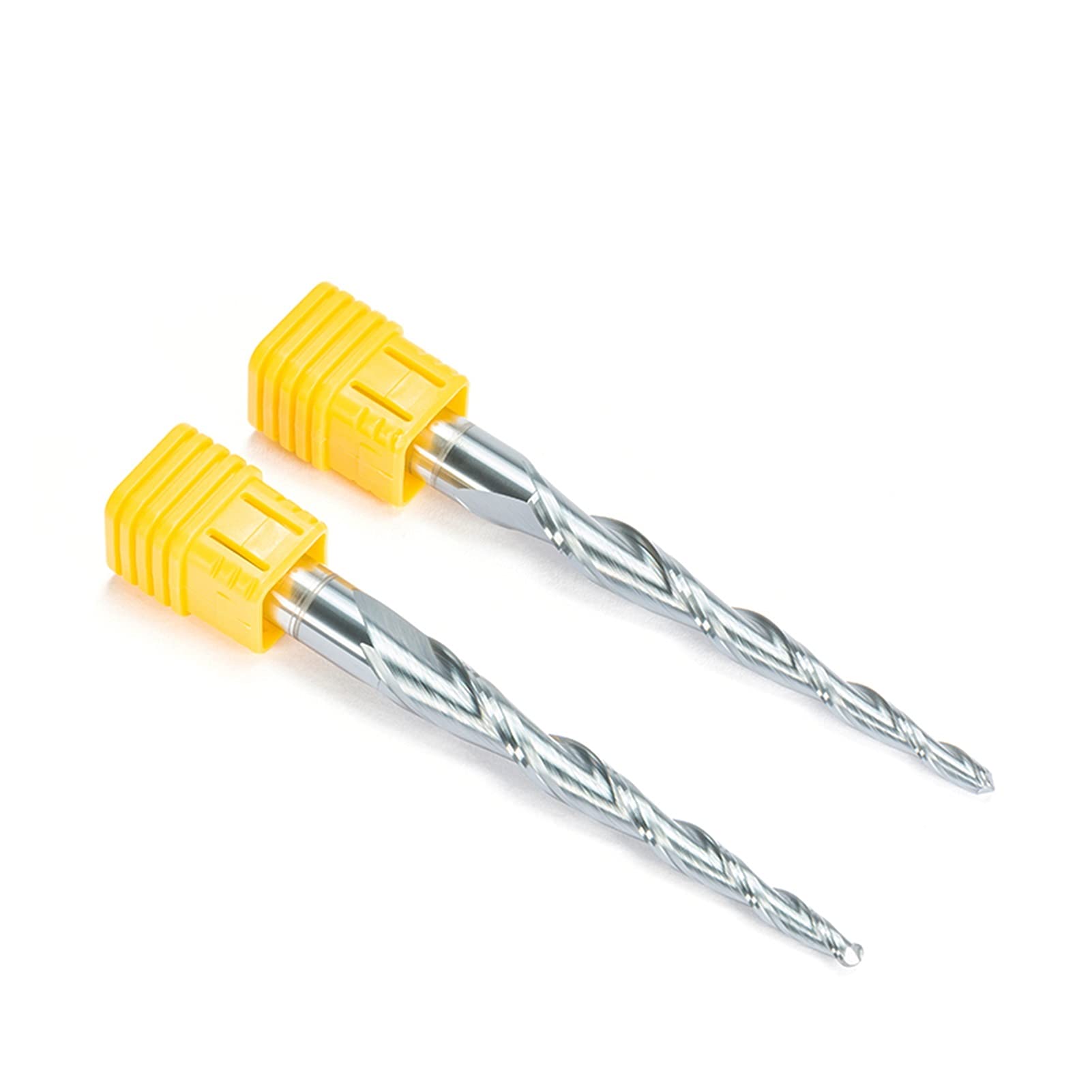 Cortador de fresado de carburo 2 HRC55 Molinos de extremo nasal de bola cónica con recubrimiento de carburo de tungsteno Cortador de fresado CNC cónico cónico CNC D12MMXR2.0x120