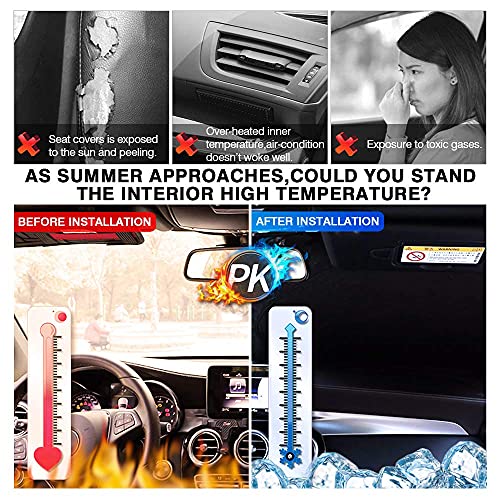 Kust Custom Fit Windshield Sun Shade For 2014-2023 Dodge Ram Promaster Full Size Cargo Van Chassis Cab Cutaway Window Van Sunshade Foldable Sun Visor Protector Blocks Uv Rays Keep Your Car Cooler #TOP3