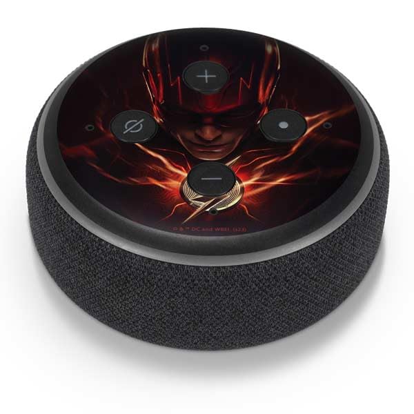 Skinit Decal Audio Skin Compatible with Amazon Echo Dot 3 - Officially Licensed DC Comics The Flash Movie: The Flash Poster Design