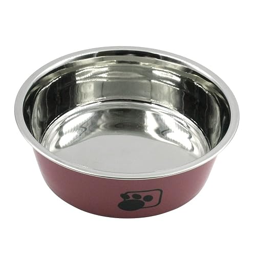 2PC Comedero o Bebedero para Perros Cuencos de Metal de Acero Inoxidable para Perros Pequeño y Grande Color…