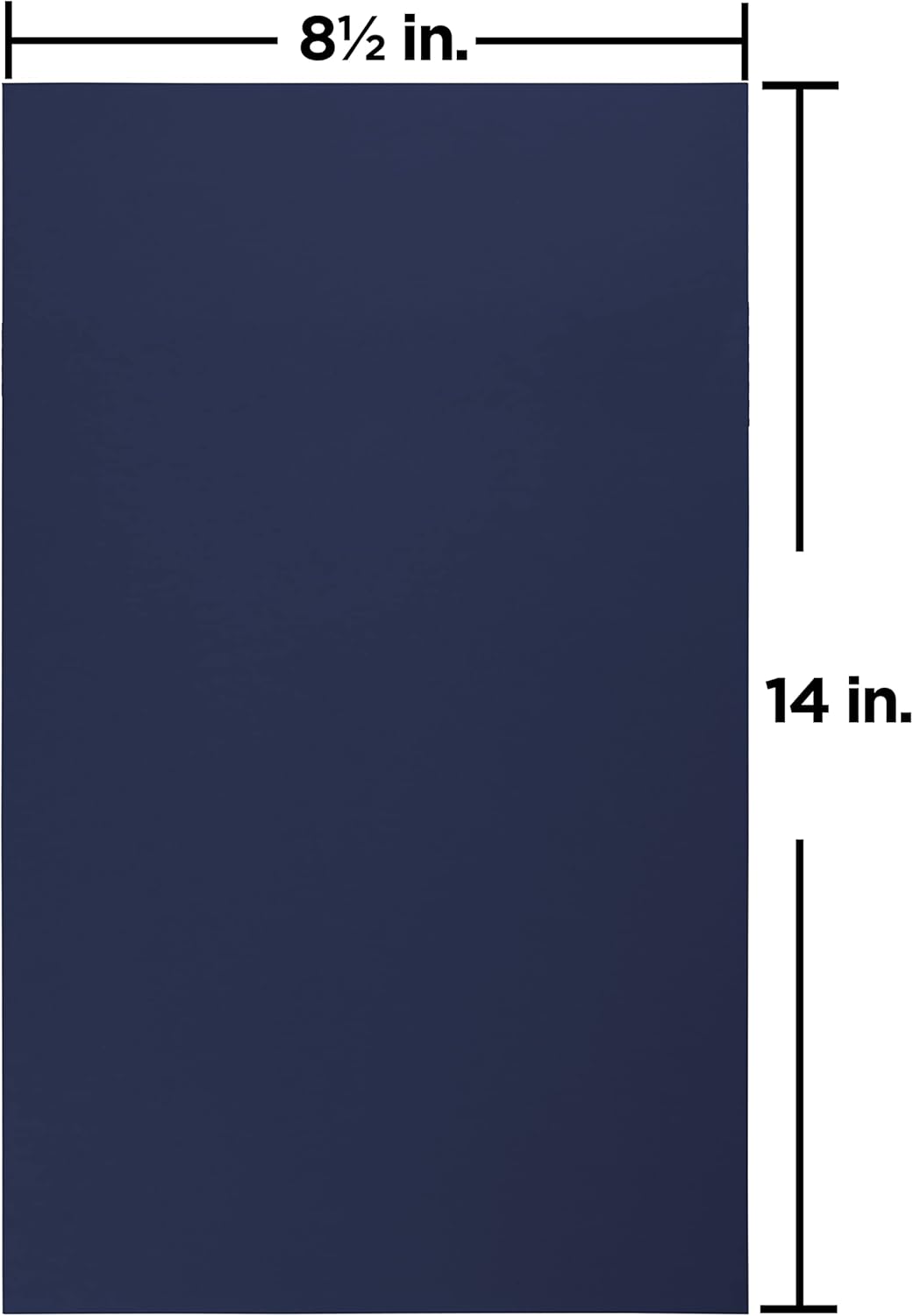 JAM PAPER Legal Matte 28lb Paper - 105 gsm - 8.5 x 14 - Navy Blue - 50 Sheets/Pack