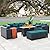 Patio Furniture Set 45-Inch Outdoor Fire Pits 7 PCS Outdoor Furniture Sets Patio Couch Outdoor Chairs 60000BTU Outdoor Propane Fire Pit Table No-Slip Cushions and Waterproof Covers, Peacock Blue