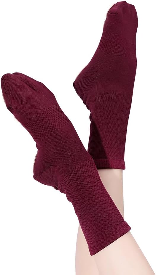 MSMAX Ankle Socks for Barre, Ballet,Dance Workout 2 Pairs Home Pilates Yoga Socks for Girls