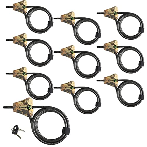 Master Lock Python Trail Cable Locks 10-pack, adjustable