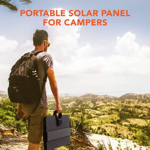Manusage100W Portable Solar Panel Waterproof Ip65 & Durable Cable For Jackery/Ecoflow/Bluetti/Goal Zero/Rockpals Power Station Suitable For Outdoor Camping #TOP4