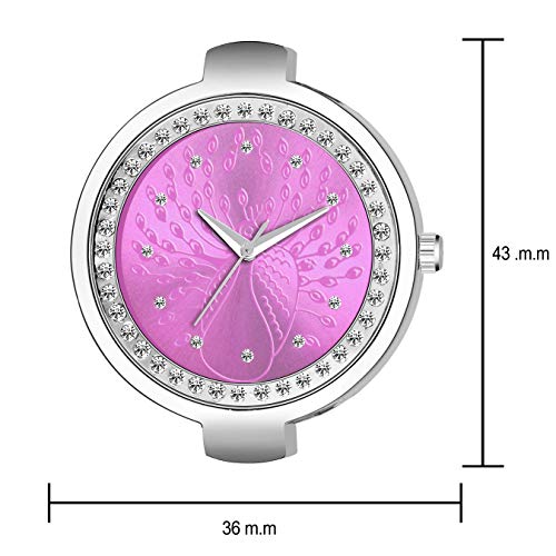Image of Acnos Silver Plated Mesh Chain Analog Watch for Women - Black /Blue /White /Pink /Brown Dial