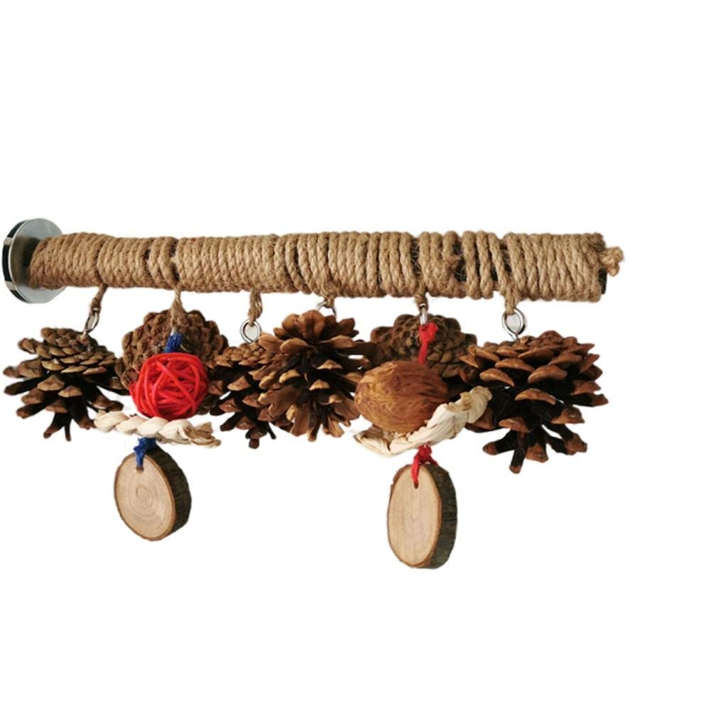 ArinkO Juguete para pájaros de fácil instalación: Soporte para Percha con Columpio para Loros para Entretenimiento sin Esfuerzo (Color: D)