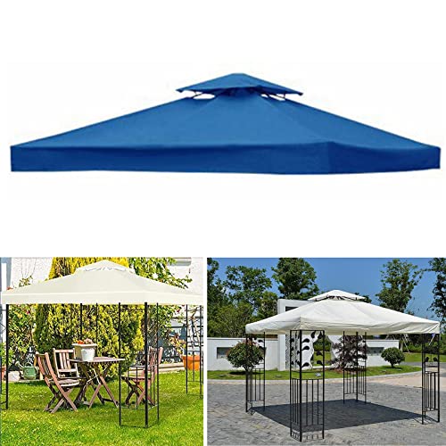 Toldo de repuesto para cenador de jardín al aire libre, 3 x 3 m, cubierta duradera para patio, fácil de instalar, refugio de techo, resistente a la intemperie y a los rayos UV