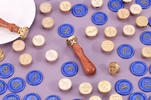 Letter L Wax Seal Stamp, Yoption Vintage Retro Brass Head Wooden Handle Alphabet Letter L Classic Sealing Wax Seal Stamp (L) #TOP6
