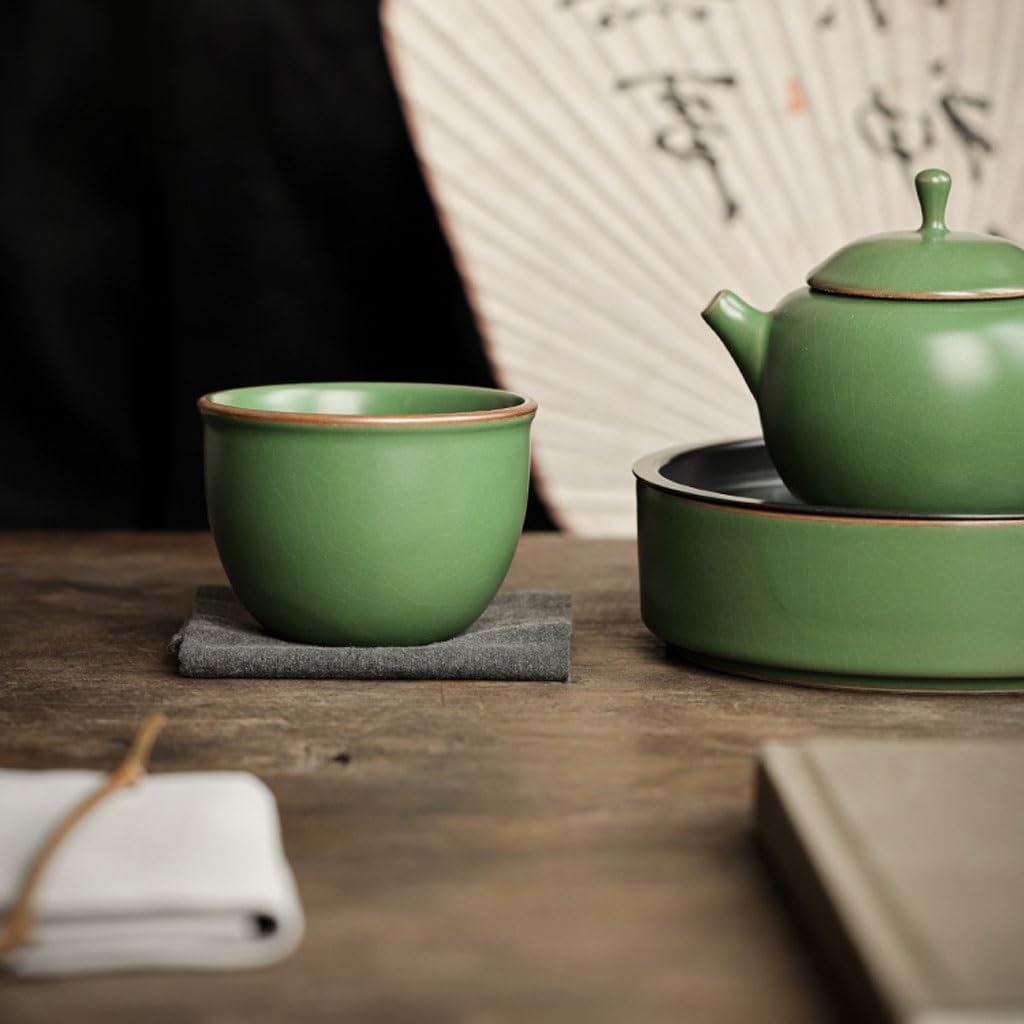 Tazas de té Pequeñas Taza de té cerámica, taza anfitrión, jarra, juego Kung Fu, cocina, fiesta, exquisito tazón Personal, individual for beber en casa Taza de té de Kungfu