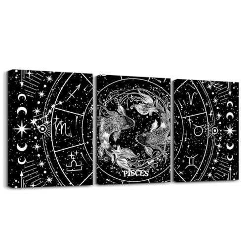 Feelyou Zodiac 3-Piece Canvas Wall Art Set