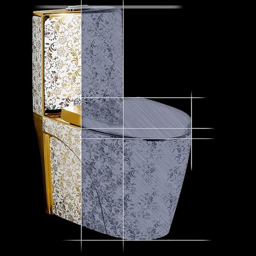 Inodoro Moderno Sifónico EliteBloom Color A, Una Pieza, Descarga Dual Silenciosa, Cerámico, Altura Universal para Baño en Casa u Hotel A-305mm miniatura 2